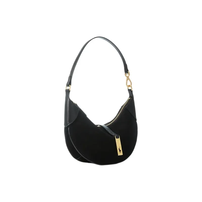Polo Ralph Lauren Leather Mini Shoulder Bag Women's Black-1
