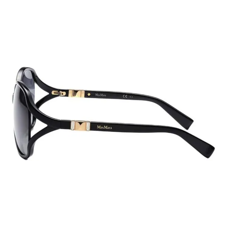 'S MAX MARA Irregular Shape Sunglasses Women's Black-3