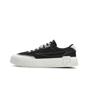 FILA Gear 1S Cookie Shoes Height Increasing Low Top Canvas Shoes Women's Black White
