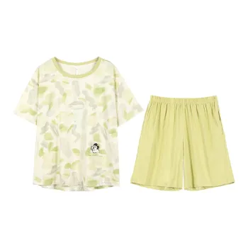 XIN1BU Pajama Set Women's Spring Morning Green