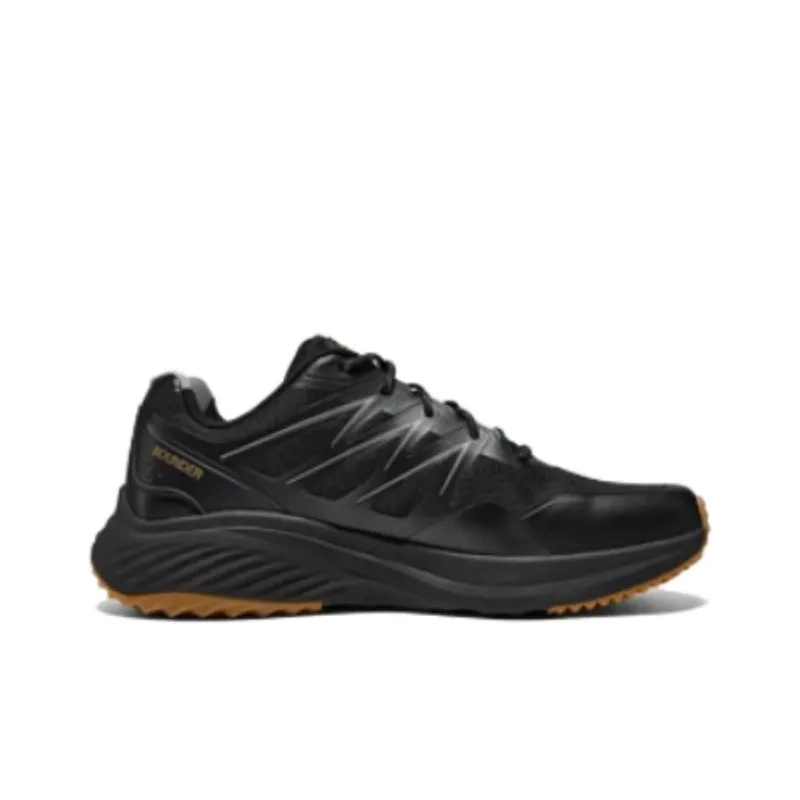 Skechers Cushioned Wear Resistant Breathable Lightweight Low Top Casual Running Shoes Men's Black Gold-1