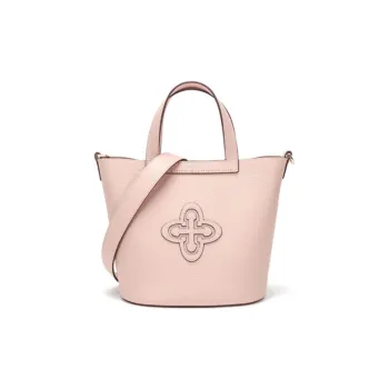 Why Cow Leather One Shoulder Handbags Small Size Women's Pink/Beige/Caramel