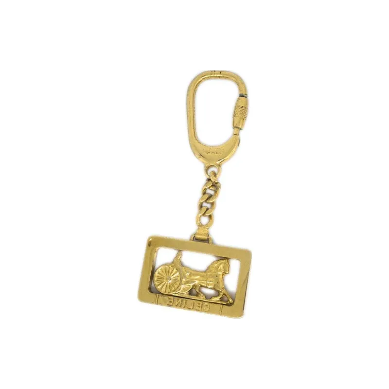 CELINE Gold-Plated Keychains Unisex Gold-1
