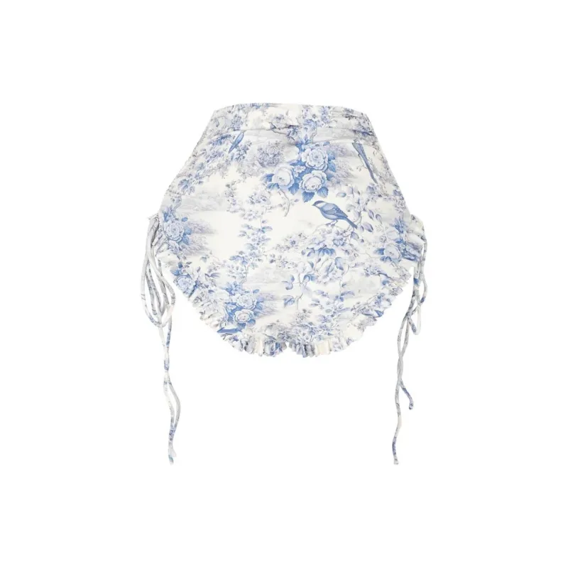 Selkie Collection SS24 Swimming Shorts Women's Cannes Forest Hundred Birds Playing Print-1