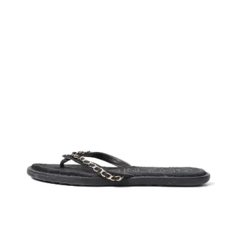 CHANEL Flip Flops Women's Black