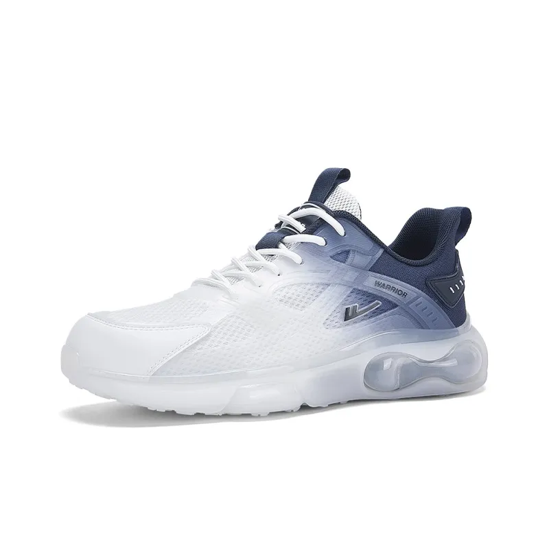 Warrior Cushioning Height Increasing Low Top Running Shoes Men's White Dark Blue Black-1