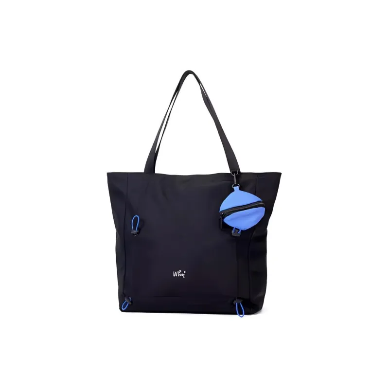 Why Fabric Tote Bag, Shopping Bag, Shoulder Bag, Handbag Large Size Women's Black-1