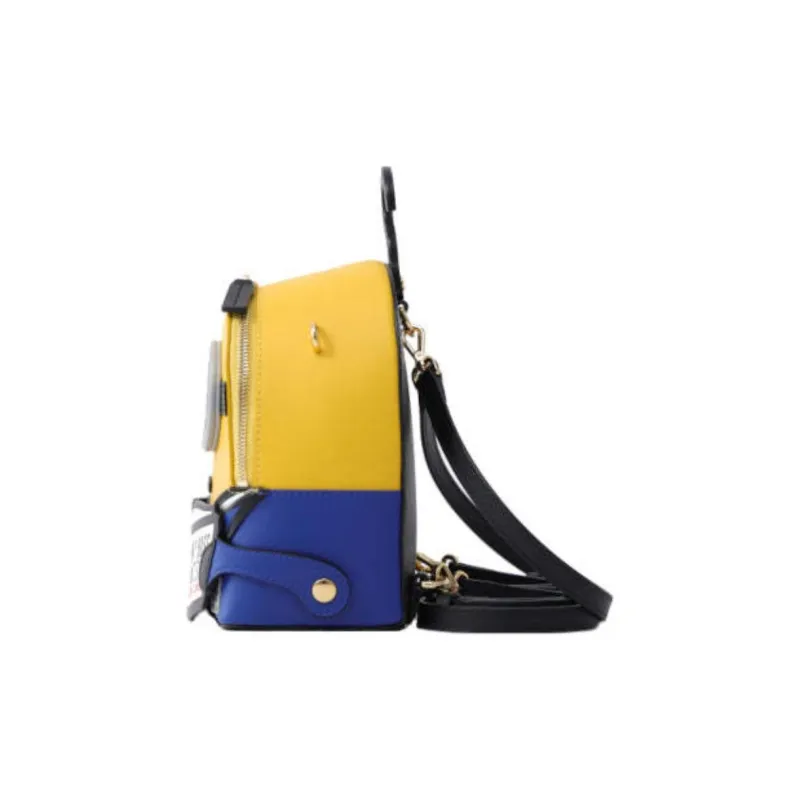 FION Cow Leather Backpack Unisex Yellow-4