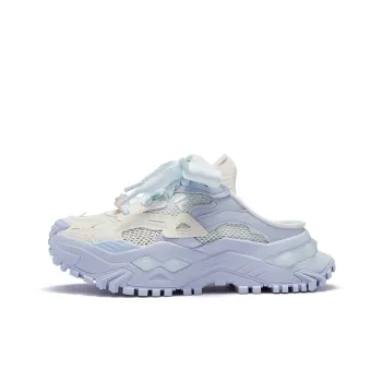 FILA FUSION BIANCO MULE Anti Slip Wear Resistant Moisture Wicking Coverage Low Top Casual Shoes Women's White Blue