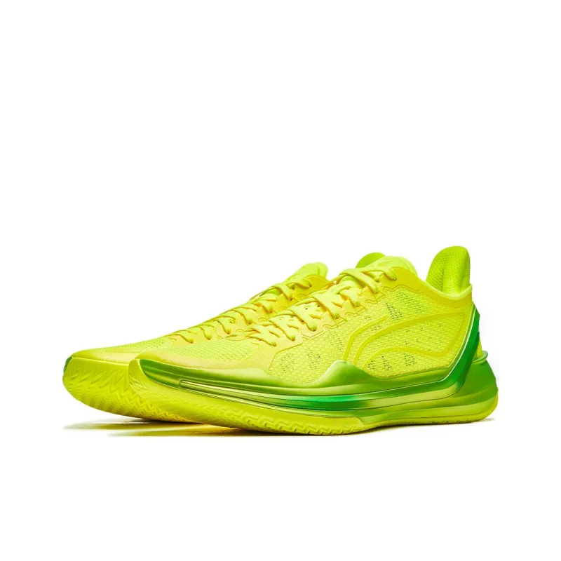 LiNing Blade 4V2 Cushioning Slip Resistant Support Lightweight Rebound Low Top Basketball Shoes Men's Yellow-2