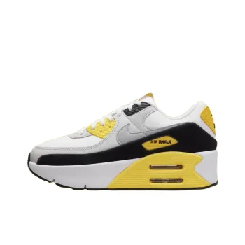 Nike Air Max 90 Anti Slip Wear Resistant Low Top Casual Shoes Women's White Yellow