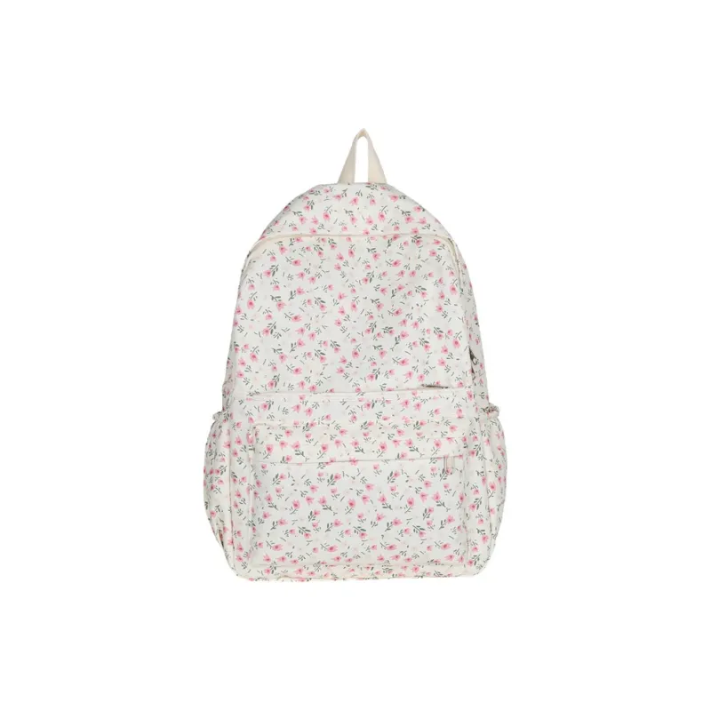 KAMLUI Canvas Backpack Regular Women's Ivory/Pink/Light Blue-6