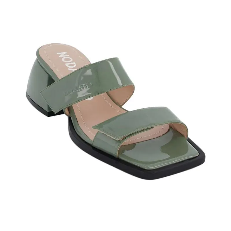 NODALETO Double strap Patent leather Sandals Women's-2