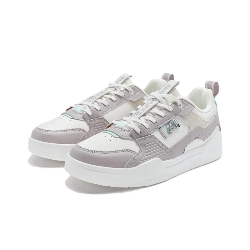 XTEP Spring Festival Collection Slip Resistant Low Top Skateboard Shoes Women's Purple White-2