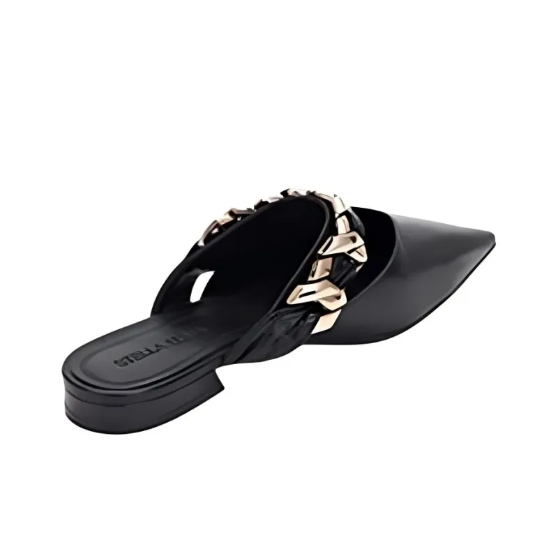 STELLA LUNA Wrap-toe Slippers Women's Black-2