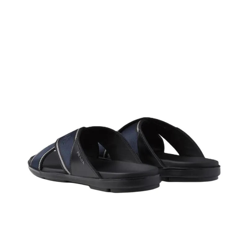 PRADA Slide Slippers Men's Navy Blue-2