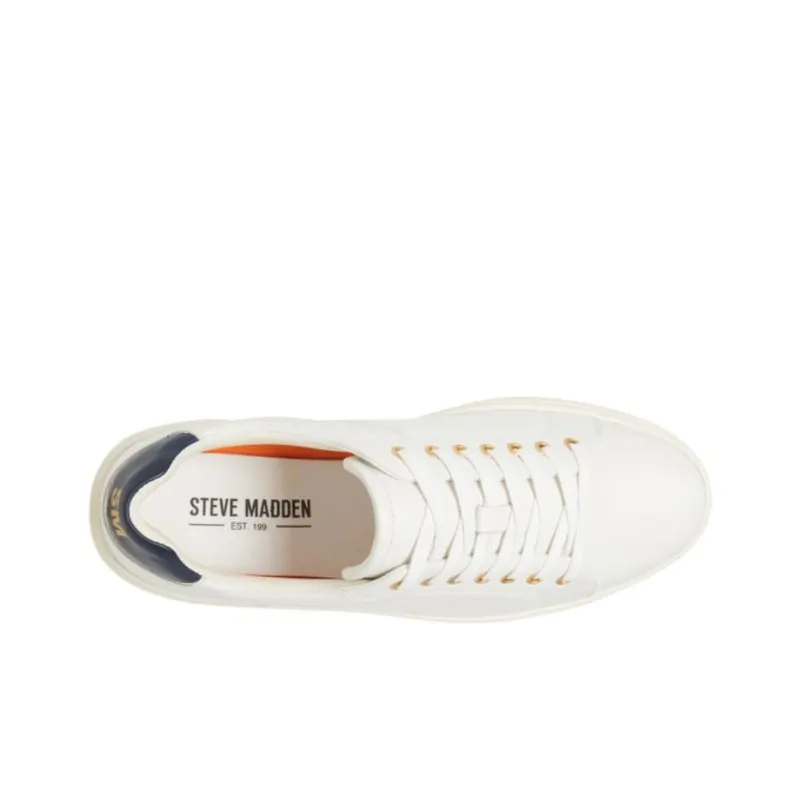 STEVE MADDEN Low-Top Skateboard Shoes Men's White-3