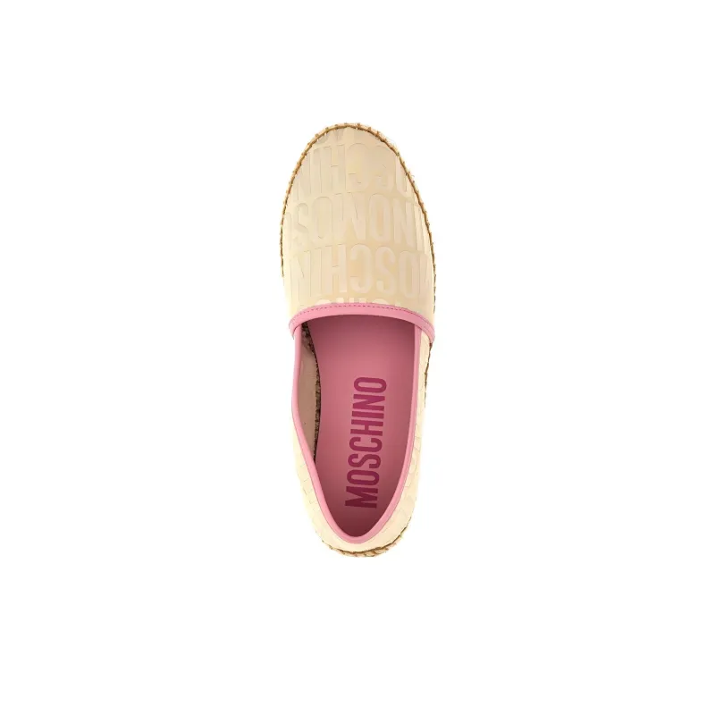 MOSCHINO Logo-jacquard Flatform Espadrilles-4