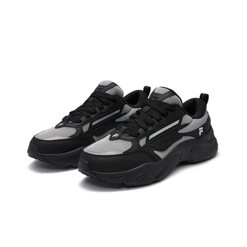 FILA FUSION Conch D Anti Slip And Wear Resistant Breathable Low Top Chunky Sneakers Men's Black Gray-2