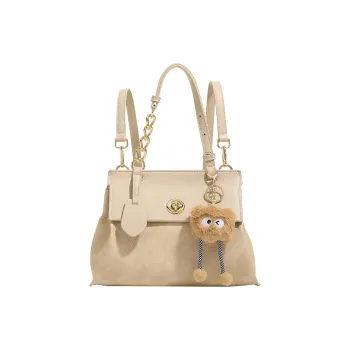 TTaG．baG Artificial Leather Backpack Women's Khaki