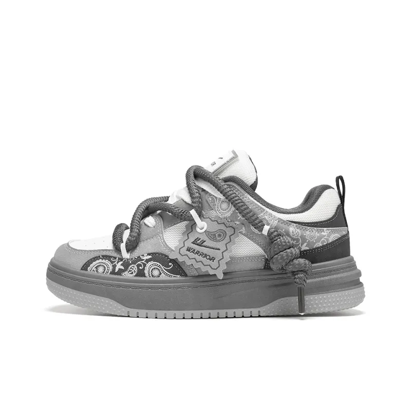 Warrior Height Increasing Support Abrasion Resistant Lightweight Breathable Low Top Skateboard Shoes Unisex-11