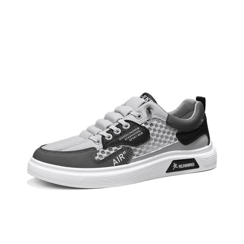 Abango Casual Shoes Men Low Top Gray/Beige/White-17