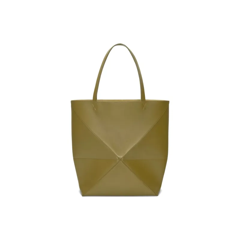 LOEWE Shiny Cow Leather Tote Bag, Shopping Bag, Shoulder Bag, Handbag Extra Large Men's Olive-1