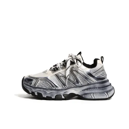 LXVB Slip-Resistant Breathable Low-Top Chunky Sneakers Women's