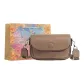 Khaki+Gold Shopping Bag