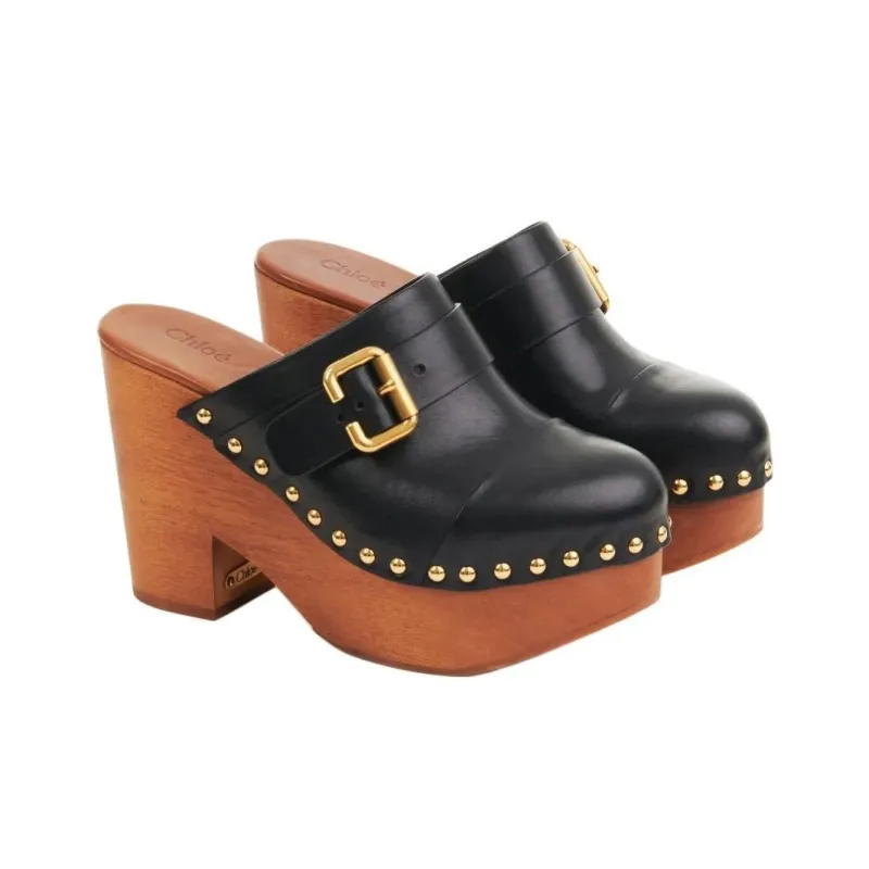 Chloé Jeannette Wedge Clogs-2