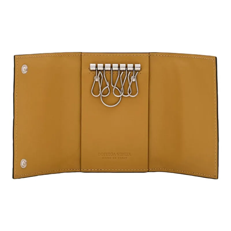 Bottega Veneta Calfskin Key Pouch Men's Brown-2
