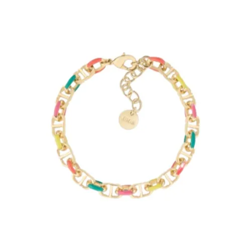 DIOR Lacquered Finish Bracelets Women's Gold/Multicolor