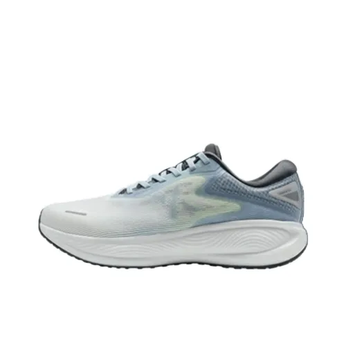 XTEP Running Shoes Men Low-Top Sail White/Evening Mist Blue/Electric Pink Green