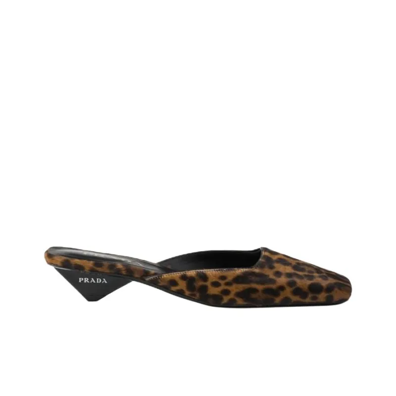 PRADA 35mm Leopard-print Mules-1