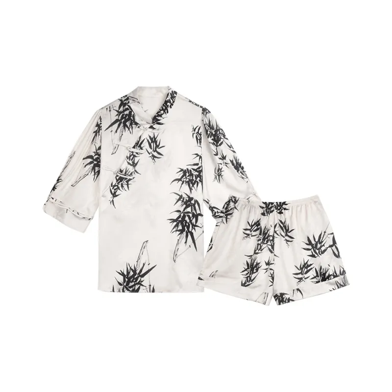 IIZZINI Pajama Set Women's Black White-0