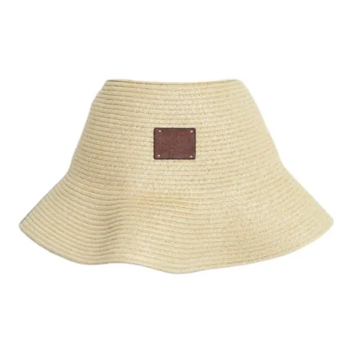 H&M Paper Bucket Hats Unisex Light Beige