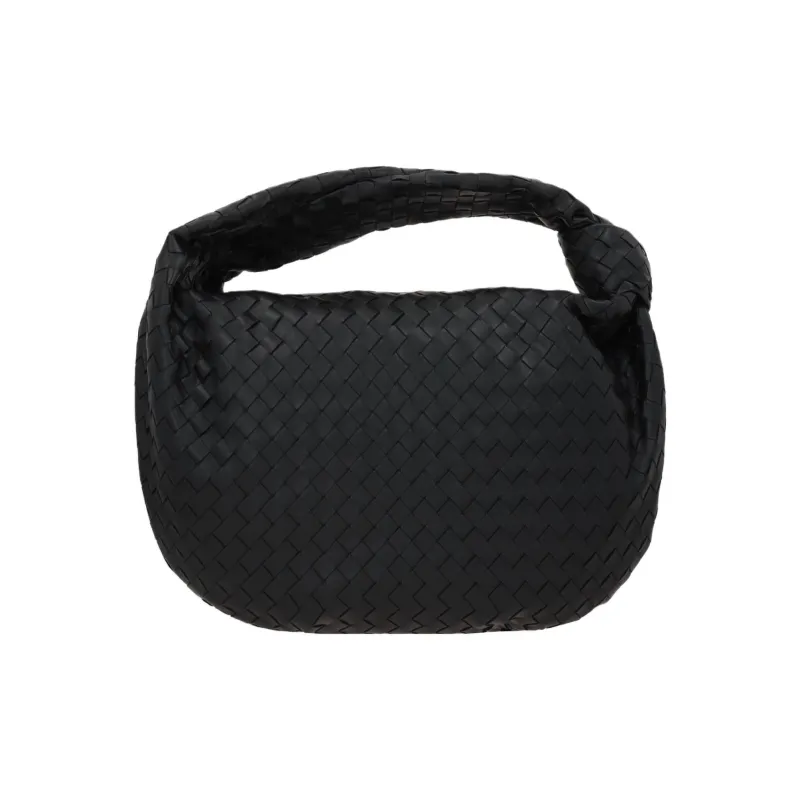 Bottega Veneta JODIEIntrecciato Soft Nappa Leather One Shoulder Handbags Medium Size Women's Black-2
