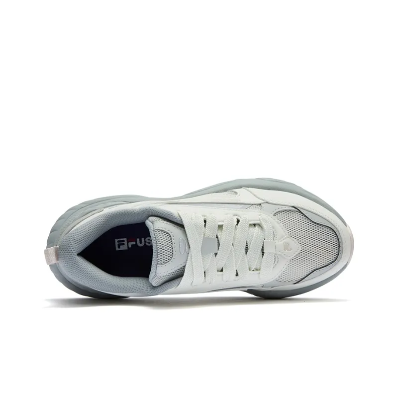 FILA FUSION Conch Dx Conch Shoes Breathable Moisture Wicking Coverage Low Top Casual Shoes Women's Gray White-2