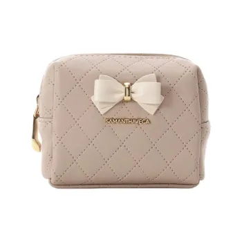 SAMANTHA THAVASA Synthetic Leather Clutch Mini Women's Light Brown