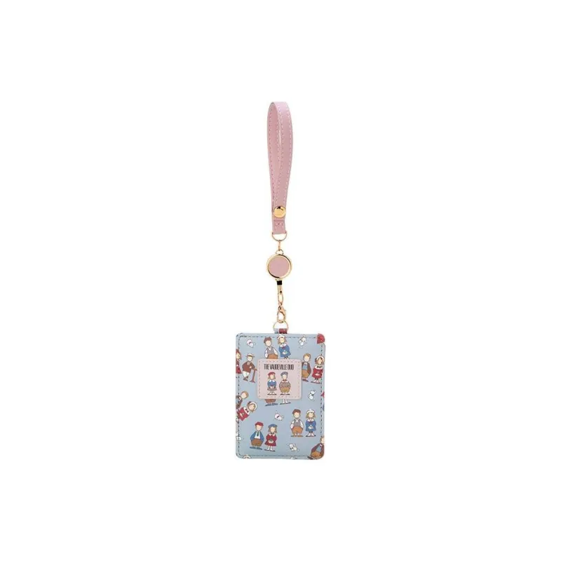 Sanrio PU Passport Wallet, Card Holder Unisex Light Blue & Pink-0