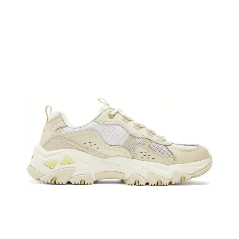 Skechers D'LITES Hiker Cushioned Anti Slip And Wear Resistant Lightweight Low Top Chunky Sneakers Women's White-1