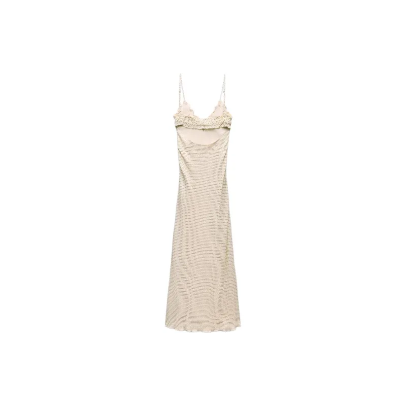 ZARA Slip Dresses Women's Frosted White-1