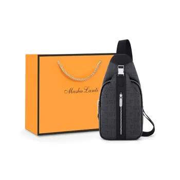 MashaLanti PVC Shoulder Bag Backpack Crossbody Bag Sling Bag Regular Men's Gray