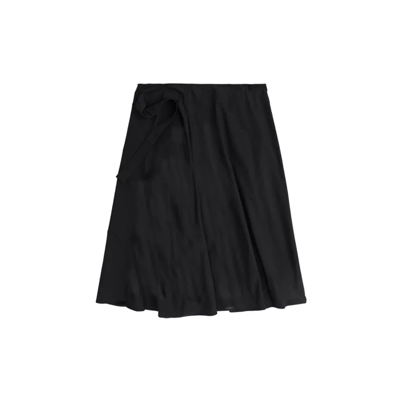 Crying Center Casual Long Skirts Unisex Black-1