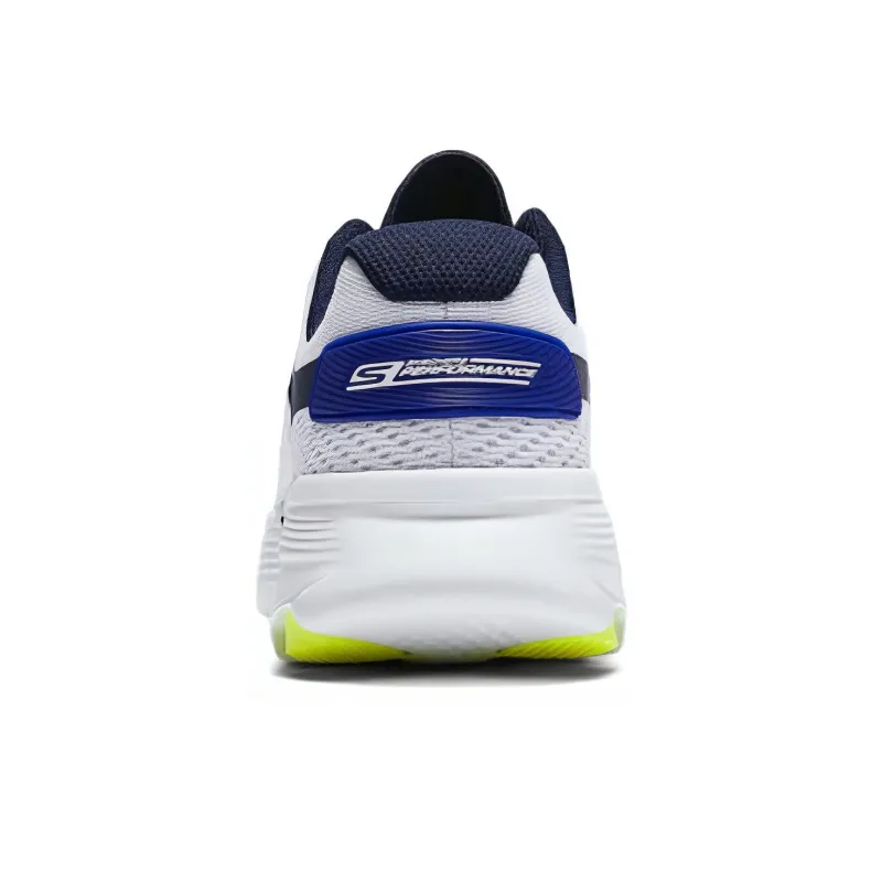 Skechers Cushioned Wear Resistant Breathable Rebound Low Top Casual Running Shoes Men's White Black Yellow-5