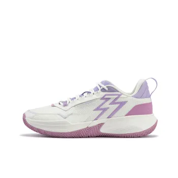 361° Big3 Team Cushioning, Slip Resistant, Abrasion Resistant, Breathable Low Top Basketball Shoes Men's White Purple