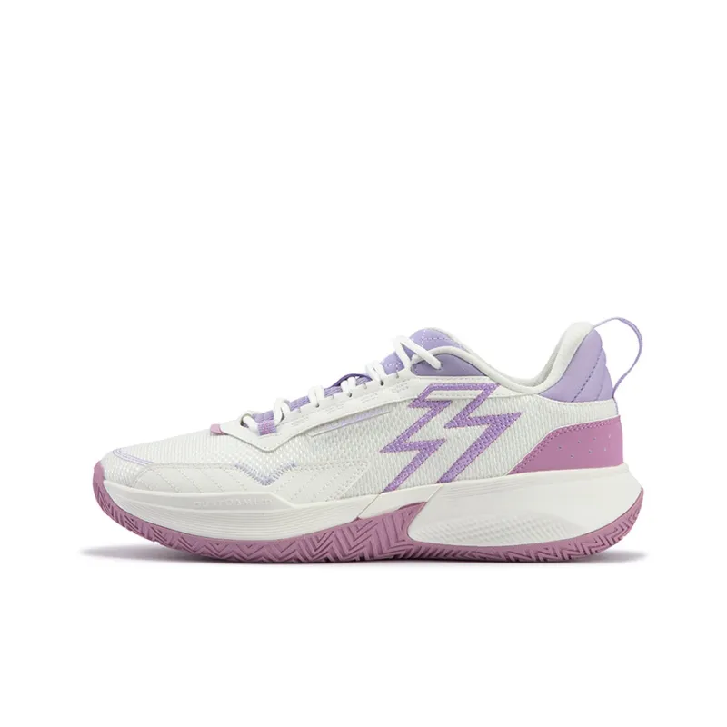361° Big3 Team Cushioning, Slip Resistant, Abrasion Resistant, Breathable Low Top Basketball Shoes Men's White Purple-0