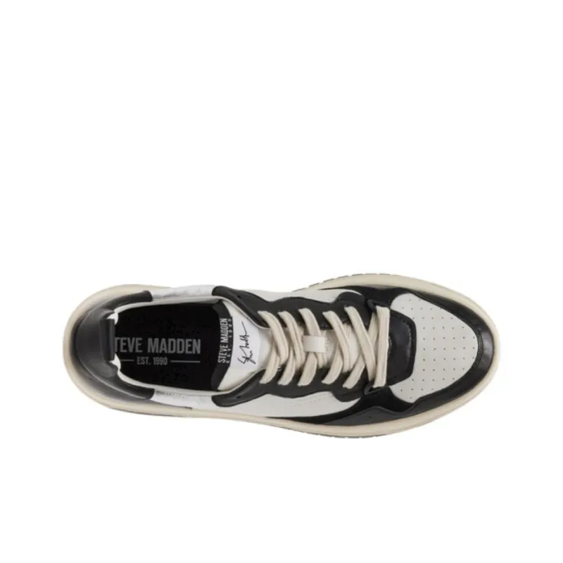 STEVE MADDEN Low-Top Skateboard Shoes Men's Black White-3
