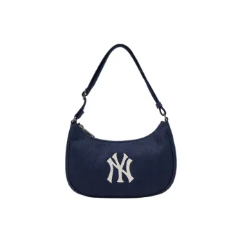MLB New York Yankees Denim Shoulder Bag Portable Clutches Shoulder Bags Unisex Indigo