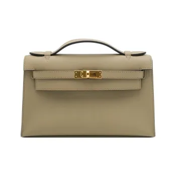 HERMES Mini Kelly Swift Leather Kelly Bag Handbags Women's 8Q Marfa Beige